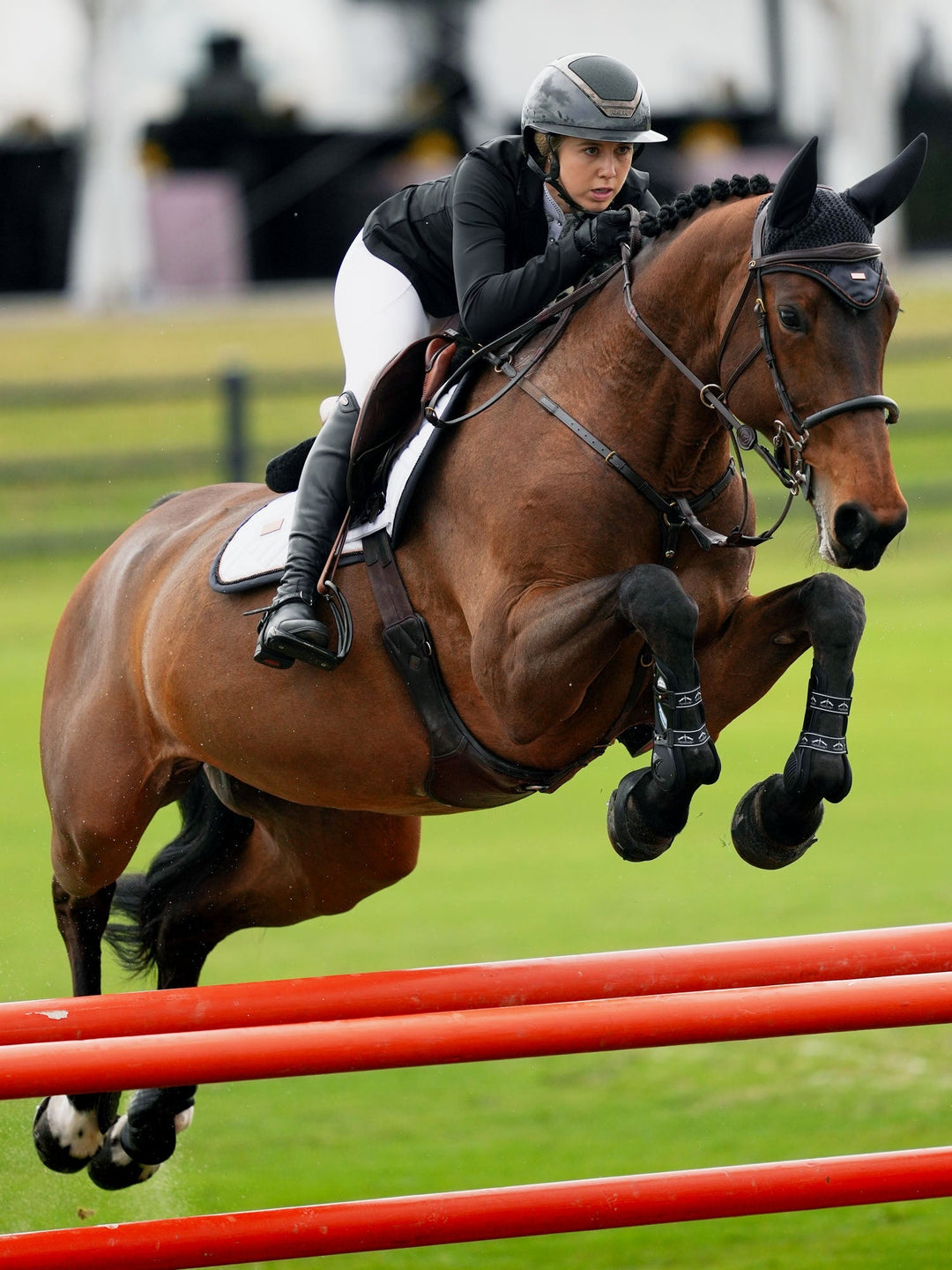 Equestrian Stockholm Soundless Fly Hood Modern Dark Ocean - Ear Bonnet - Kingdom Equestrian