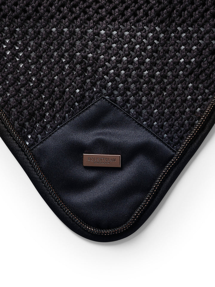 Equestrian Stockholm Soundless Fly Hood Modern Dark Ocean - Ear Bonnet - Kingdom Equestrian