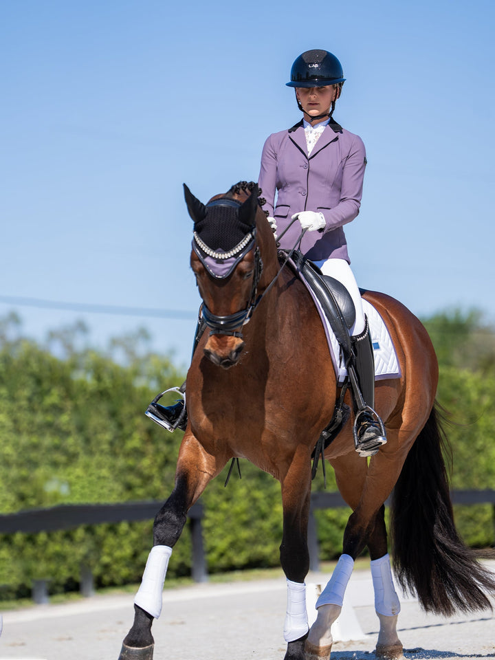 Equestrian Stockholm Soundless Fly Hood Modern Dark Violet - Ear Bonnet - Kingdom Equestrian
