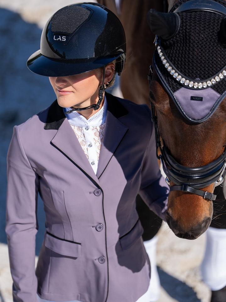 Equestrian Stockholm Soundless Fly Hood Modern Dark Violet - Ear Bonnet - Kingdom Equestrian