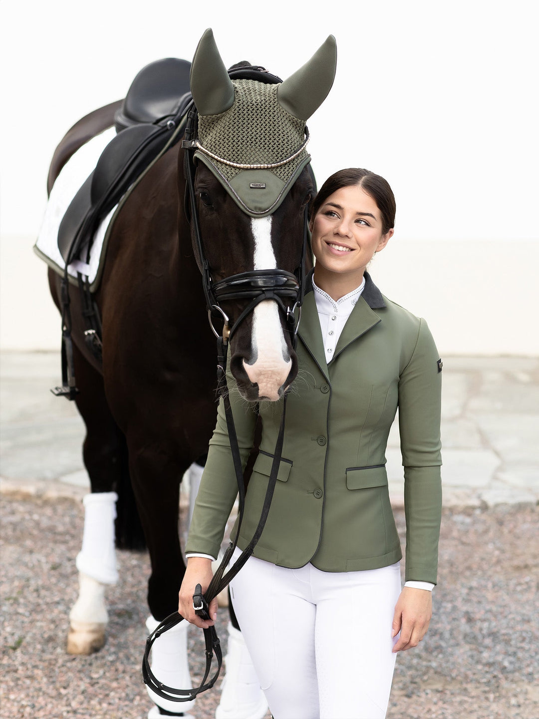 Equestrian Stockholm Soundless Fly Hood Modern Striking Valley - Ear Bonnet - Kingdom Equestrian