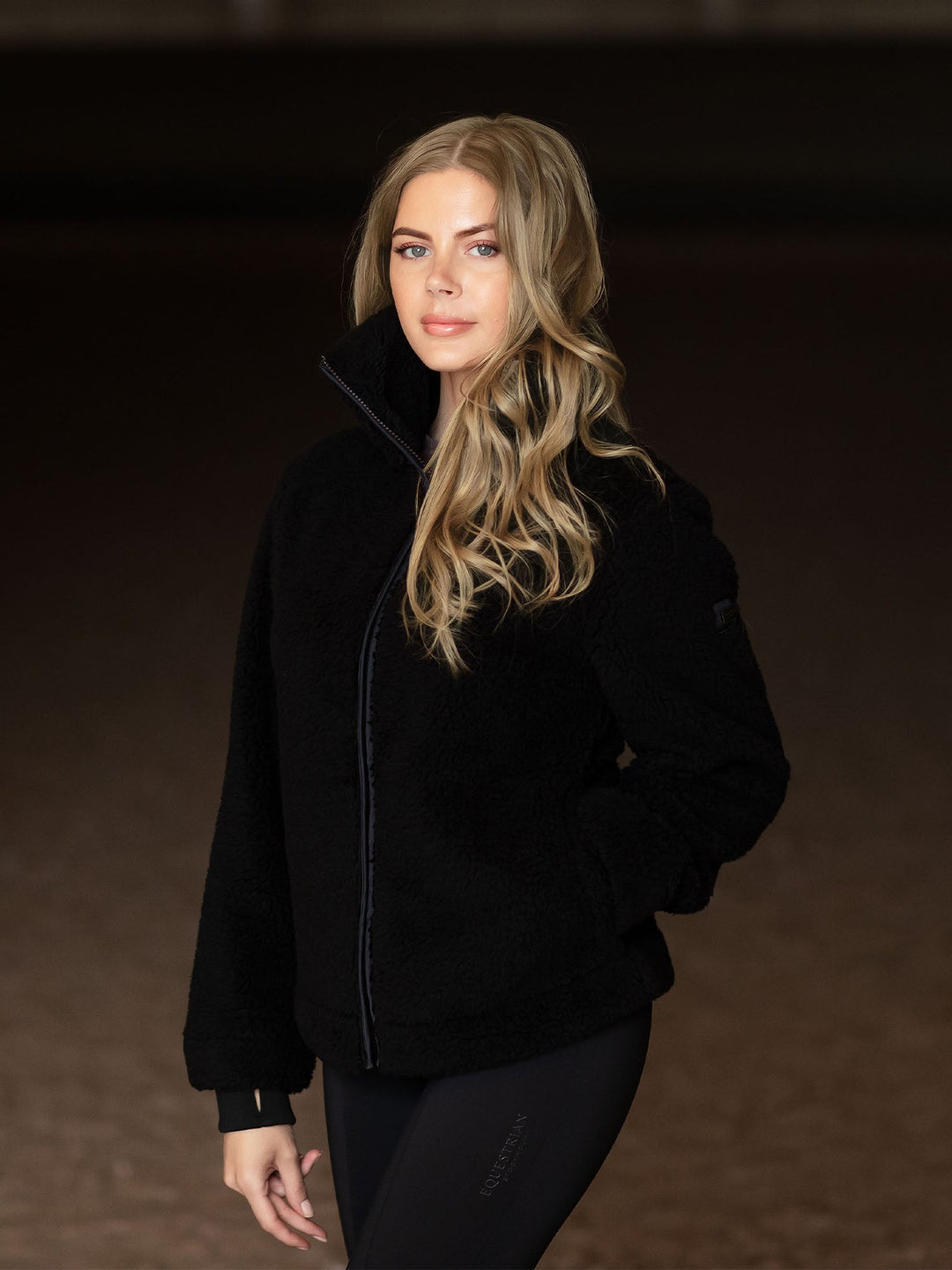 Equestrian Stockholm Teddy Fleece Jacket Dark Ocean - Riding Jacket - Kingdom Equestrian