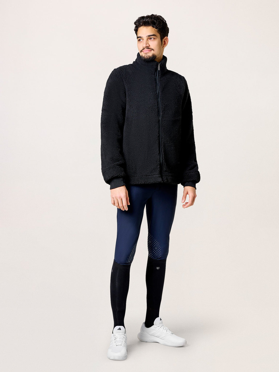 Equestrian Stockholm Teddy Fleece Jacket Men Black - Riding Jacket - Kingdom Equestrian