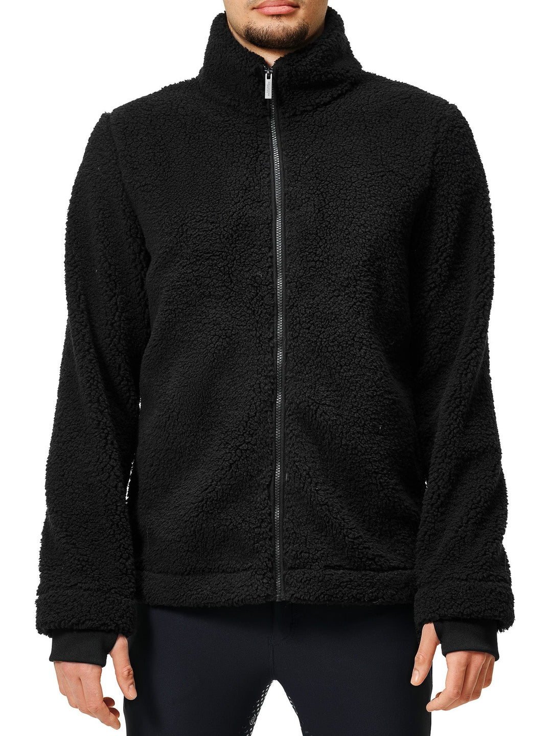 Equestrian Stockholm Teddy Fleece Jacket Men Black - Riding Jacket - Kingdom Equestrian