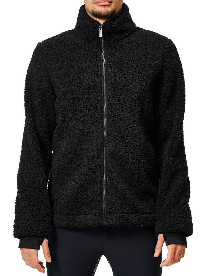 Equestrian Stockholm Teddy Fleece Jacket Men Black - Riding Jacket - Kingdom Equestrian