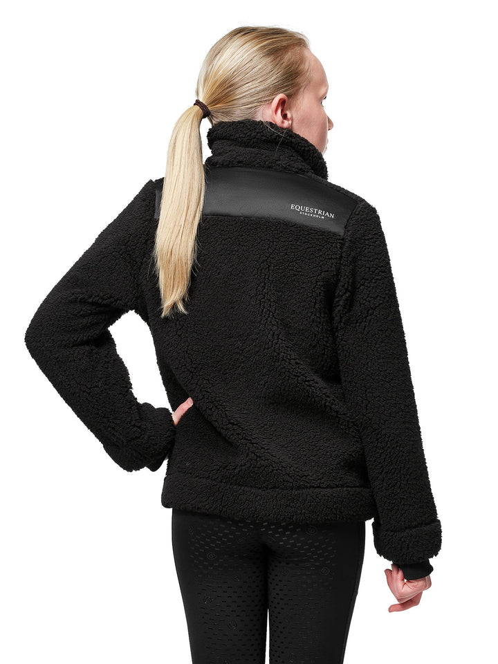 Equestrian Stockholm Teddy Fleece Jacket Young Rider Black - Teddy Fleece Jacket Young Rider - Kingdom Equestrian