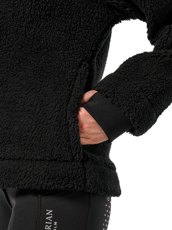 Equestrian Stockholm Teddy Fleece Jacket Young Rider Black - Teddy Fleece Jacket Young Rider - Kingdom Equestrian