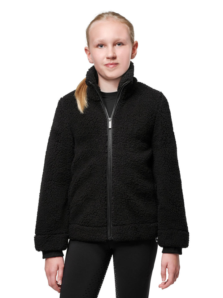 Equestrian Stockholm Teddy Fleece Jacket Young Rider Black - Teddy Fleece Jacket Young Rider - Kingdom Equestrian