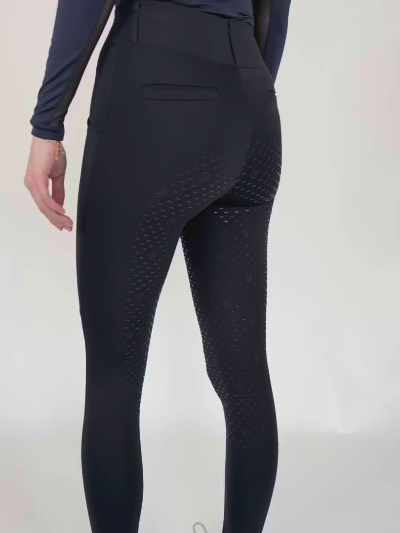 Equestrian Stockholm Riding Compression Breeches Supreme White product video