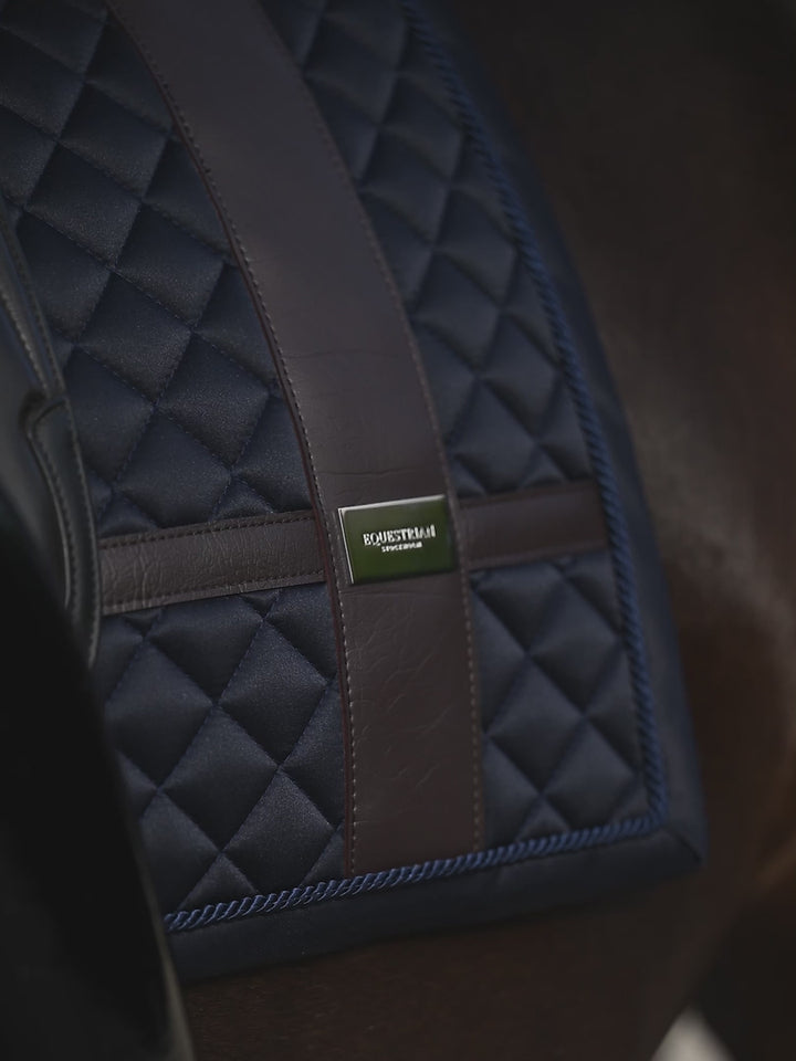 Equestrian Stockholm Dressage Saddle Pad  Silver product video