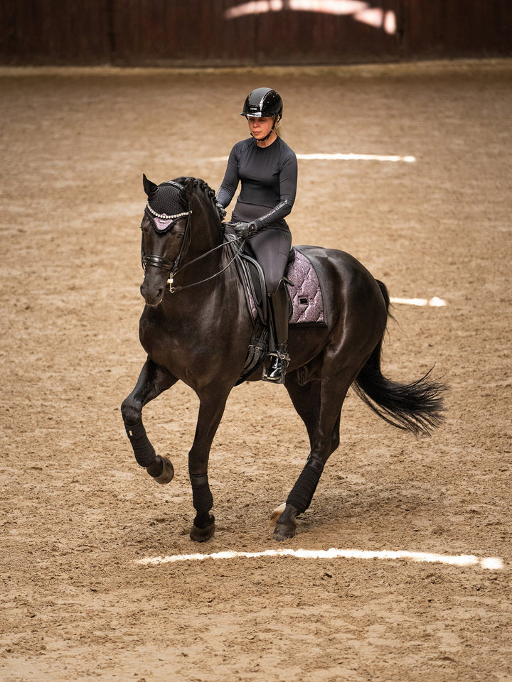 Equestrian Stockholm Fly Hood Purple Glimmer