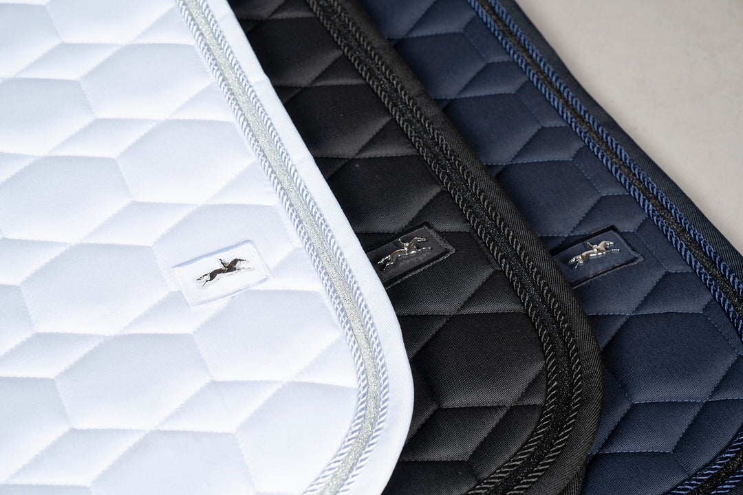 Schockemohle High Density Dressage Saddle Pad - White - Dressage Saddle Pad - Kingdom Equestrian